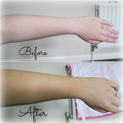 dove self tanner before and after